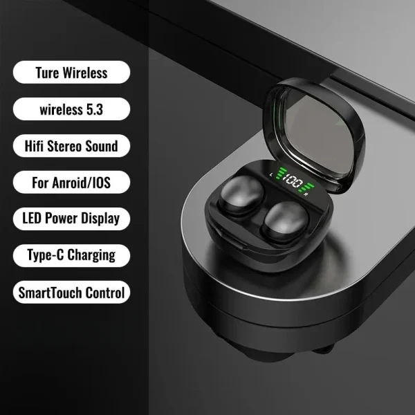 Mini 5.3 wireless bluetooth headset small earbuds sleep work sports invisible headphones HD HIFI bass sound quality earphones - Image 9