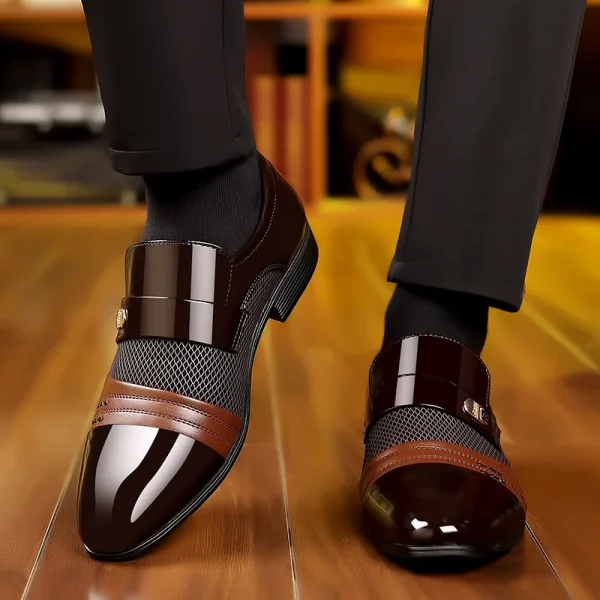 Oxford Shoes Men's Luxury Lacquer Wedding Shoe Pointed Toe Dress Shoes for Men Classic Business Men Leather Shoes Big Size 38-48 - Image 4