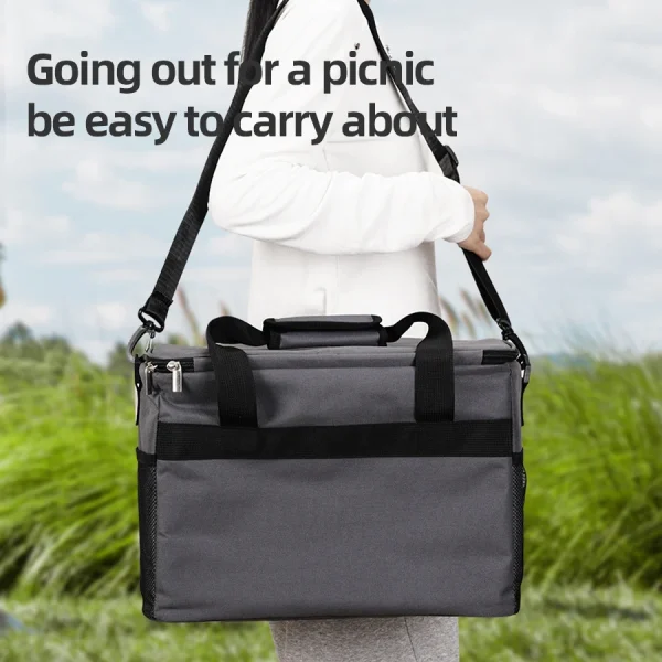 30L large capacity insulated bag, cooler bag, refrigerator lunch bag, long-lasting cold storage, convenient foldable outdoor pic - Image 2