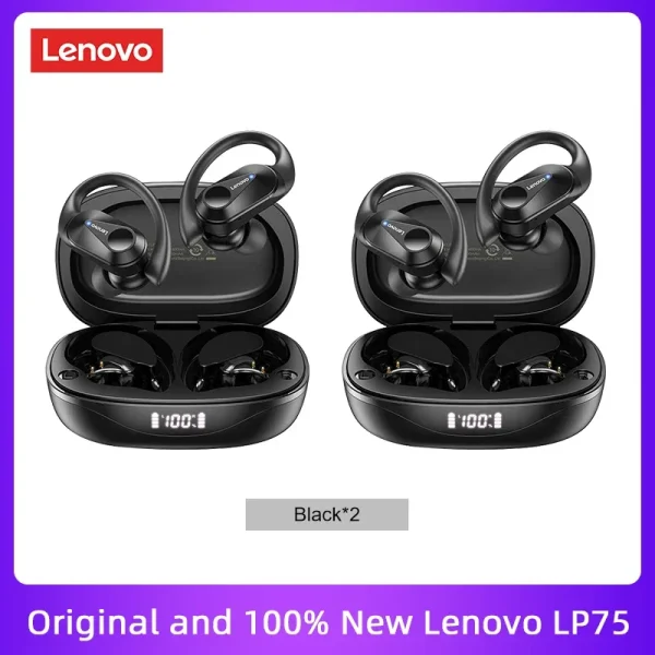 Original Lenovo LP75 TWS Bluetooth V5.3 Headphones Wireless LED Digital Display Earphones Noise Reduction Waterproof Headset New - Image 11