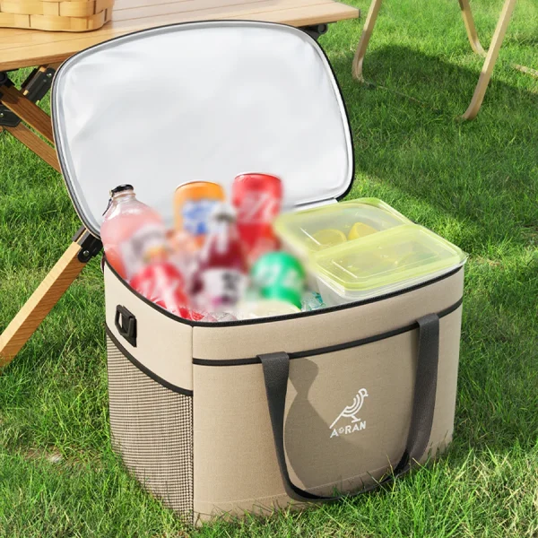 30L large capacity insulated bag, cooler bag, refrigerator lunch bag, long-lasting cold storage, convenient foldable outdoor pic - Image 6