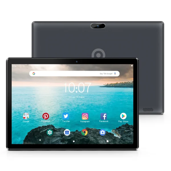 PRITOM 10 Inch Tablet PC with SIM Slot Android 10 64 GB Quad Core Touch Screen WiFi GPS Support 3G Phone Call - Image 2