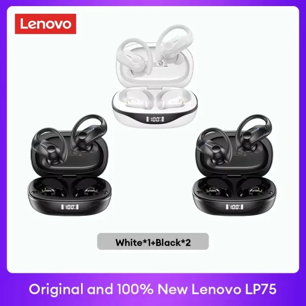 Original Lenovo LP75 TWS Bluetooth V5.3 Headphones Wireless LED Digital Display Earphones Noise Reduction Waterproof Headset New - Image 29