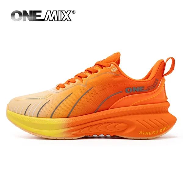 ONEMIX New Cushioning Running Shoes For Men Suitable Heavy Runners Lace Up Sports Women Non-slip Outdoor Athletic Male Sneakers - Image 2