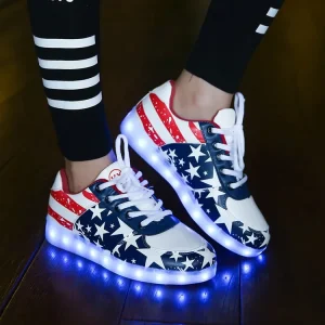 Luminous Sneakers for Women Casual Shoes Led Glowing Shoes for Men Fashion Flat Running Sneakers LED Rechargeable Couple's Shoes