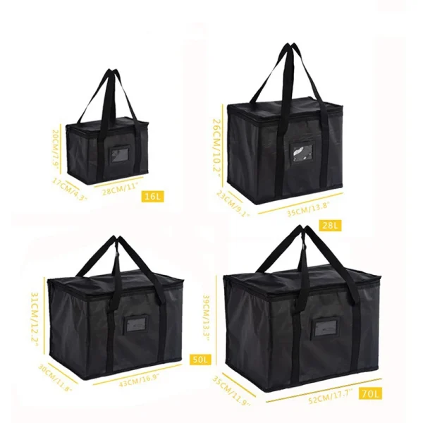 Insulated Thermal Cooler Bag Drink Storage Large Chilled Bags Cool Lunch Foods Lunch Box Zip Picnic Tin Foil Food panier repas - Image 6