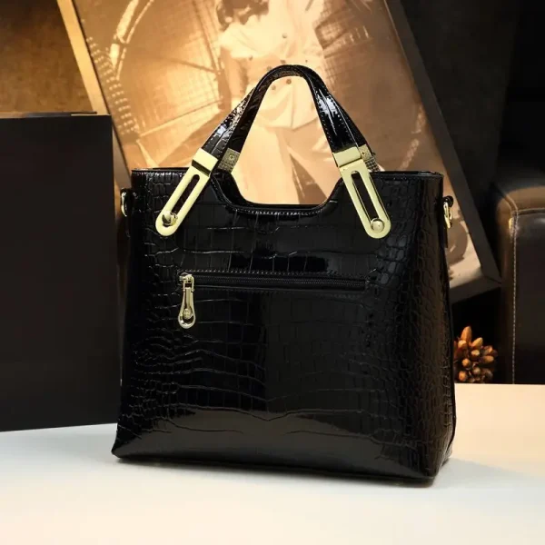 2025 new all-match alligator print atmosphere middle-aged women bag large capacity Tote bag - Image 5