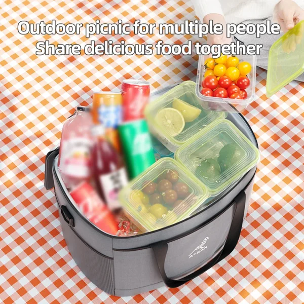 30L large capacity insulated bag, cooler bag, refrigerator lunch bag, long-lasting cold storage, convenient foldable outdoor pic - Image 5