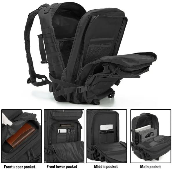 QT&QY 30/50L Tactical Backpacks Man Traveling Bags Survival Outdoor 3P Assault Pack EDC Molle Pack hiking Trekking Hunting Bag - Image 5