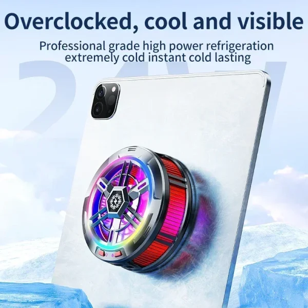 X100 Mobile Phone Semiconductor Cooling Fan Radiator Magnetic/Back-clip 2 IN 1 Game Cooler for IOS Android IPad Tablet Universal - Image 3
