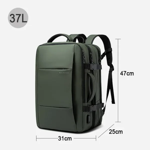BANGE Expandable Men's Backpack Waterproof 17.3 in Laptop Backpack Man Large Capacity Hiking Travel Bag Male Backpacks for Men - Image 12