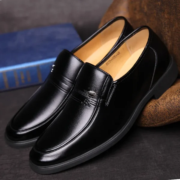 Leather Men Formal Shoes Luxury Brand 2022 Men's Loafers Dress Moccasins Breathable Slip on Black Driving Shoes Plus Size 38-44 - Image 6