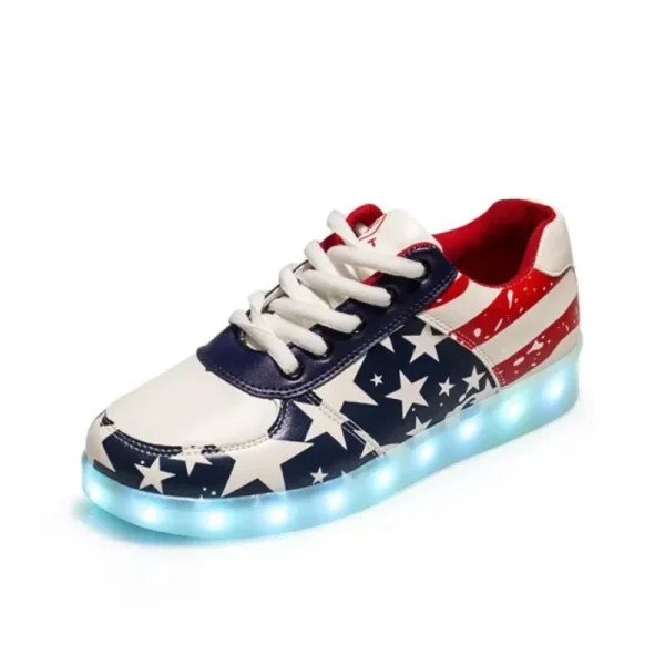 Luminous Sneakers for Women Casual Shoes Led Glowing Shoes for Men Fashion Flat Running Sneakers LED Rechargeable Couple's Shoes - Image 6