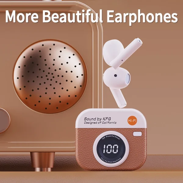 2025 New TWS Wireless Earphones with 5.4 Bluetooth 36 Hours Play Back Sport Earbuds with LED Display Headphones and Built-in Mic - Image 5