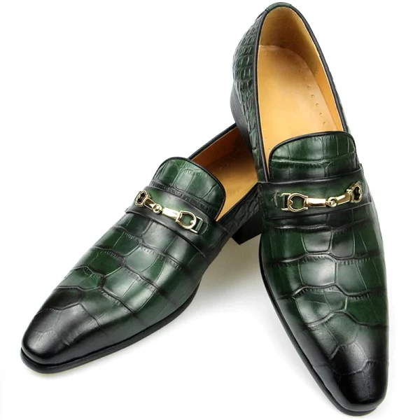 Successful Mens Loafers Business Dress Shoes Wedding Banquet Suit Italy Designer Leather Shoes Genuine Leather Pointed Toe - Image 2