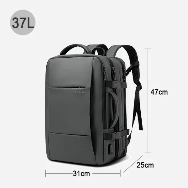 BANGE Expandable Men's Backpack Waterproof 17.3 in Laptop Backpack Man Large Capacity Hiking Travel Bag Male Backpacks for Men - Image 10