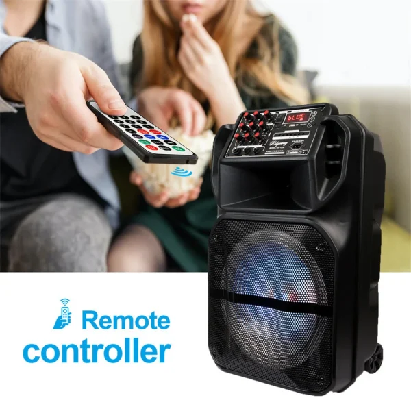 7000W Portable 15” Bluetooth Speaker Subwoofer Heavy Bass Sound System Party Mic AUX Led Light Loud Speaker - Image 6