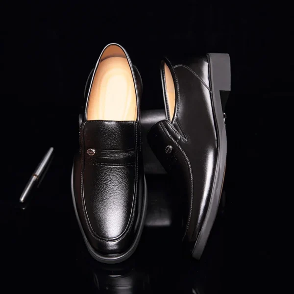 Leather Men Formal Shoes Luxury Brand 2022 Men's Loafers Dress Moccasins Breathable Slip on Black Driving Shoes Plus Size 38-44 - Image 5