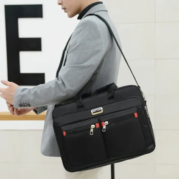 Simple Tote Men Business Briefcase Handbag For 15.6 inch Laptop Bags Large Capacity Shoulder Bags Travel Notebook Messenger Bag - Image 2
