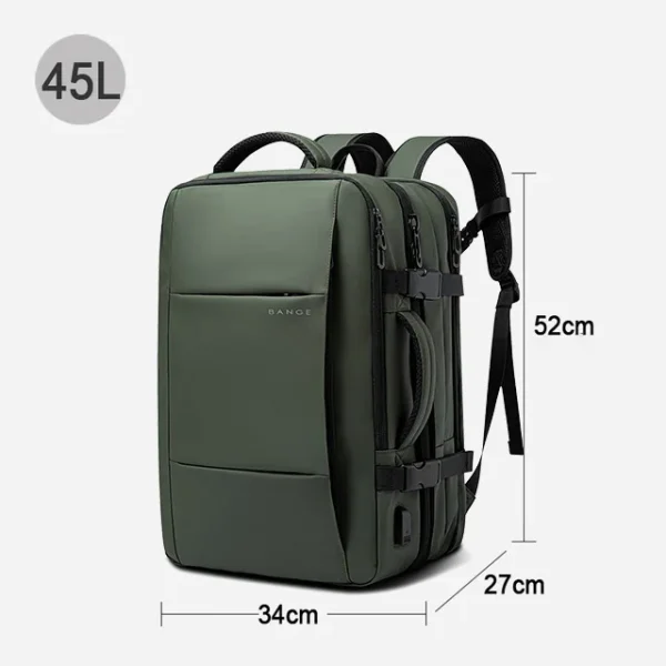 BANGE Expandable Men's Backpack Waterproof 17.3 in Laptop Backpack Man Large Capacity Hiking Travel Bag Male Backpacks for Men - Image 11
