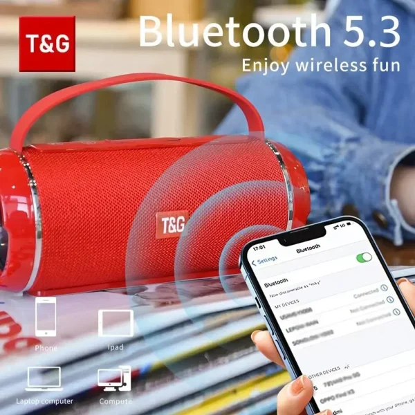 Bluetooth Speaker TG116c TWS Wireless Powerful Box Portable Outdoor Speakers Waterproof Subwoofer 3D Stereo Sound HandsFree Call - Image 3