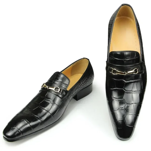 Successful Mens Loafers Business Dress Shoes Wedding Banquet Suit Italy Designer Leather Shoes Genuine Leather Pointed Toe - Image 6