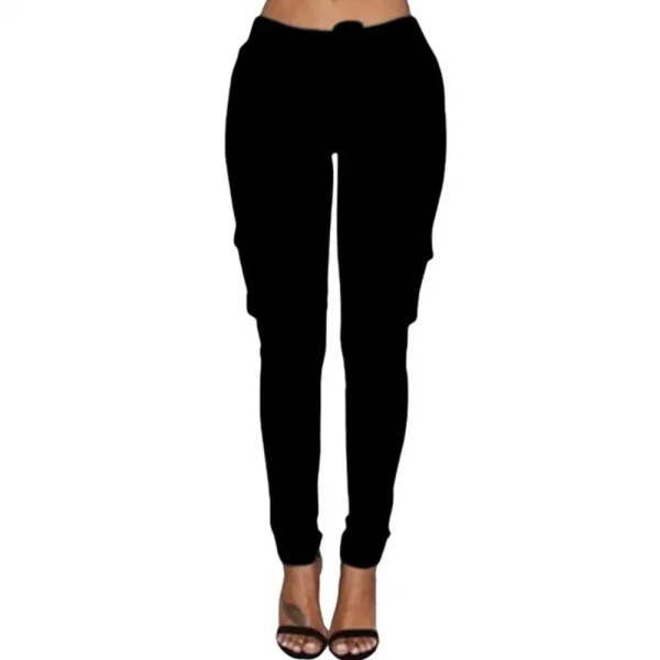 Mather 2023 Spring Lace Up Waist Casual Women Pants Solid Pencil Pants Multi-Pockets Straight Trousers S-4XL - Image 8