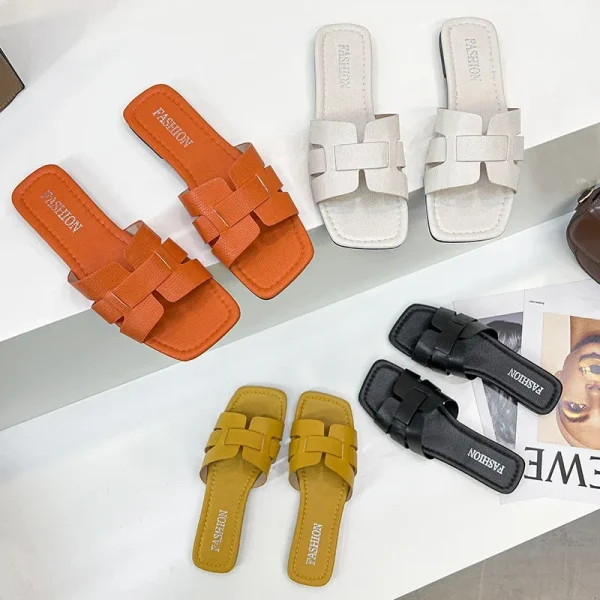 Summer Slipper Women Shoes Ladies High Quality Slides Sandals Womens Shoes New Fashion Design Beach Flat Shoes Female Slippers - Image 6
