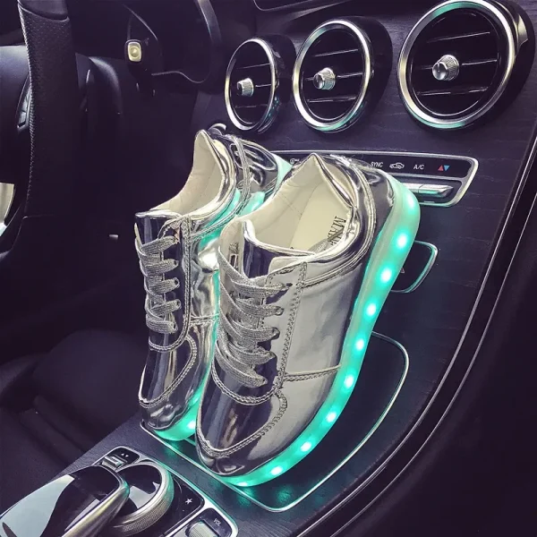 Luminous Sneakers for Women Casual Shoes Led Glowing Shoes for Men Fashion Flat Running Sneakers LED Rechargeable Couple's Shoes - Image 18
