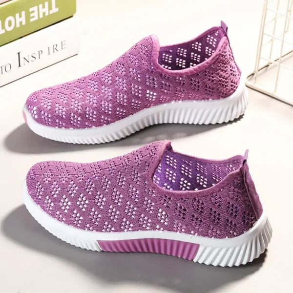 New Fashion Mesh Shoes Women Shoes Mesh Sports Shoes Breathable Flats Soft Sole Casual Sneakers 2024 - Image 7