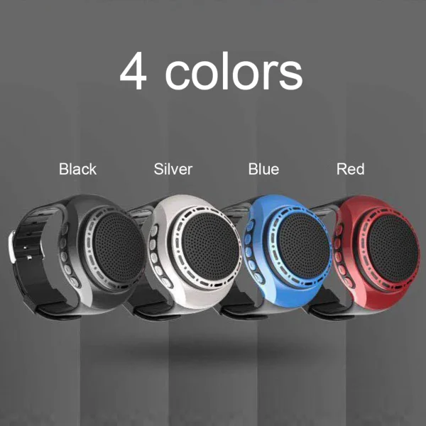 New U6 Wrist Watch Bluetooth Speaker With FM Radio Portable Outdoor Sports Running Wearable Mini Speaker Wireless Subwoofer - Image 6