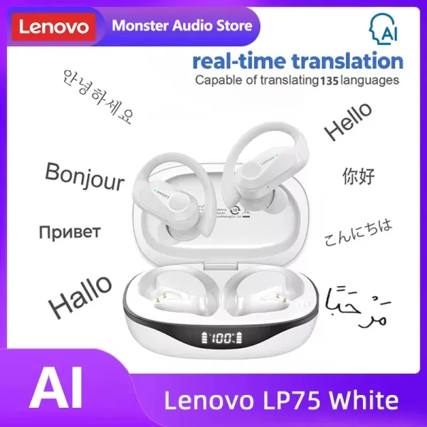Original Lenovo LP75 TWS Bluetooth V5.3 Headphones Wireless LED Digital Display Earphones Noise Reduction Waterproof Headset New - Image 21