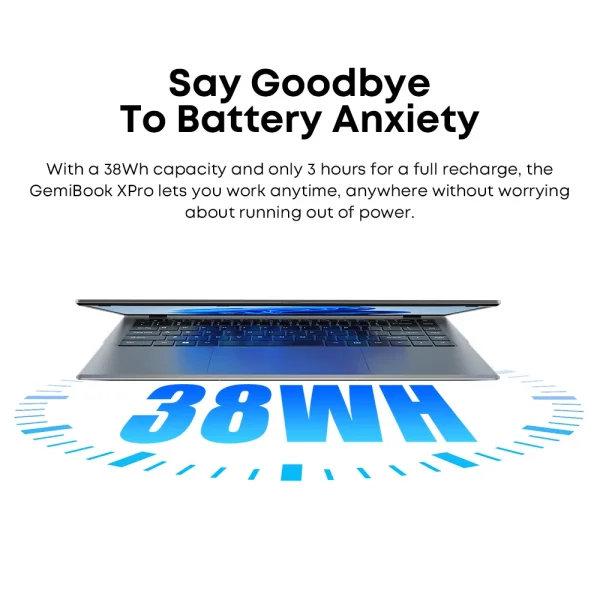 CHUWI GemiBook XPro 14inch UHD Screen Laptop 8GB RAM 256GB SSD Intel Celeron N100 Windows 11 Computer with Cooling Fan Notebook - Image 4