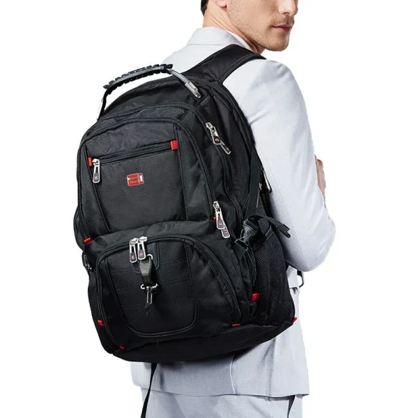 Swiss-Multifunctional bags Durable 17 Inch Laptop Backpack, Travel Bag,College Bookbag,USB Charging Port,Water Resistant - Image 6