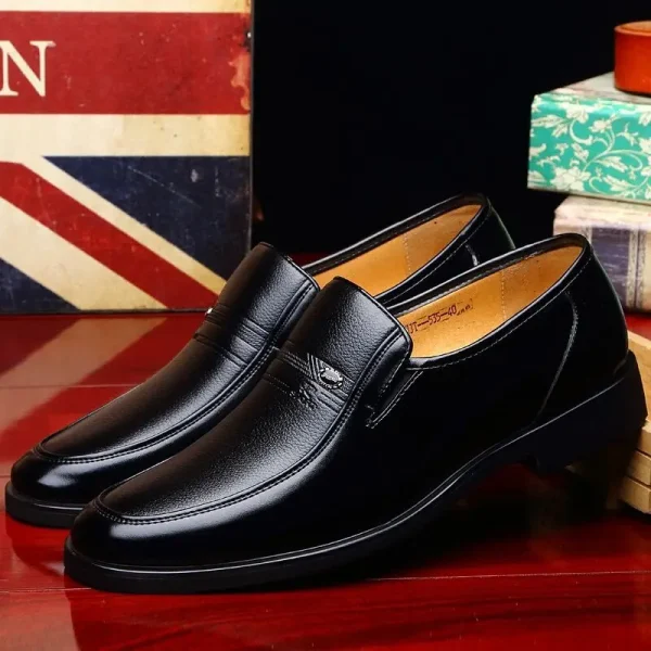 Leather Men Formal Shoes Luxury Brand 2022 Men's Loafers Dress Moccasins Breathable Slip on Black Driving Shoes Plus Size 38-44 - Image 3