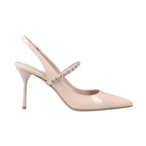 Size 34 45 Women's Diamond Bao Head Sandals New Thin Heel Pointed Sheepskin Leather High Heels Women's Wedding Shoes - Image 6