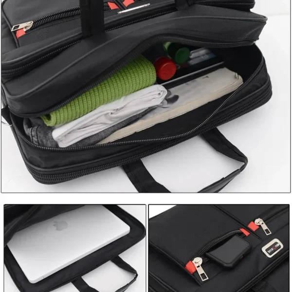 Simple Tote Men Business Briefcase Handbag For 15.6 inch Laptop Bags Large Capacity Shoulder Bags Travel Notebook Messenger Bag - Image 3