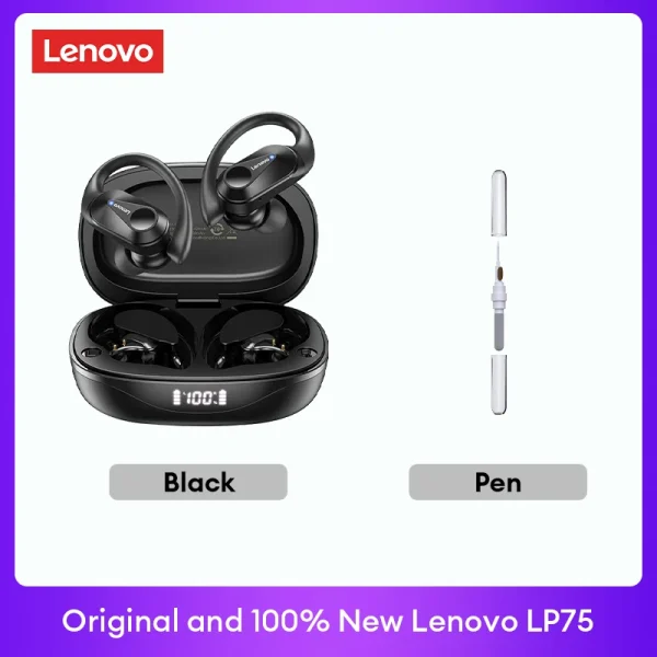 Original Lenovo LP75 TWS Bluetooth V5.3 Headphones Wireless LED Digital Display Earphones Noise Reduction Waterproof Headset New - Image 15