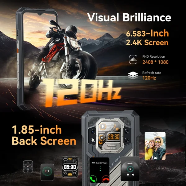 CUBOT KINGKONG X, Rugged Smartphone 5G, 32GB RAM(16GB+16GB), 256/512GB ROM, 10200mAh, 6.583-Inch 120Hz Screen, NFC,WiFi 6, 100MP - Image 4