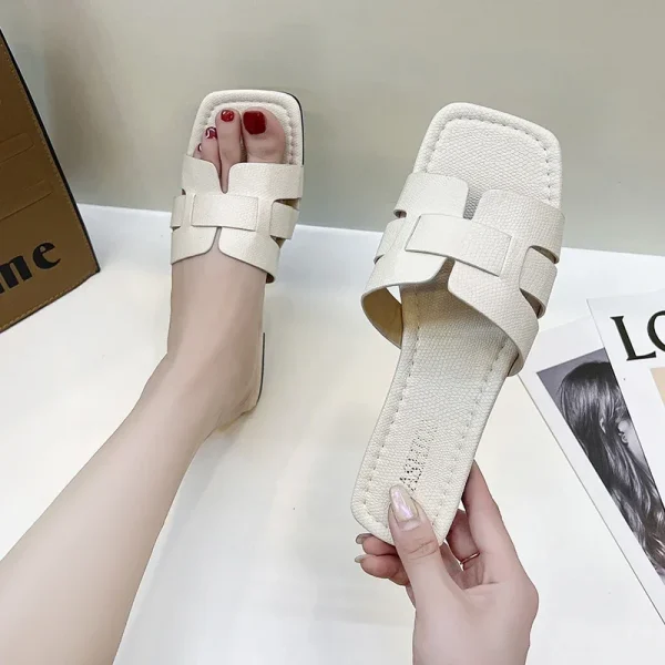 Summer Slipper Women Shoes Ladies High Quality Slides Sandals Womens Shoes New Fashion Design Beach Flat Shoes Female Slippers - Image 3