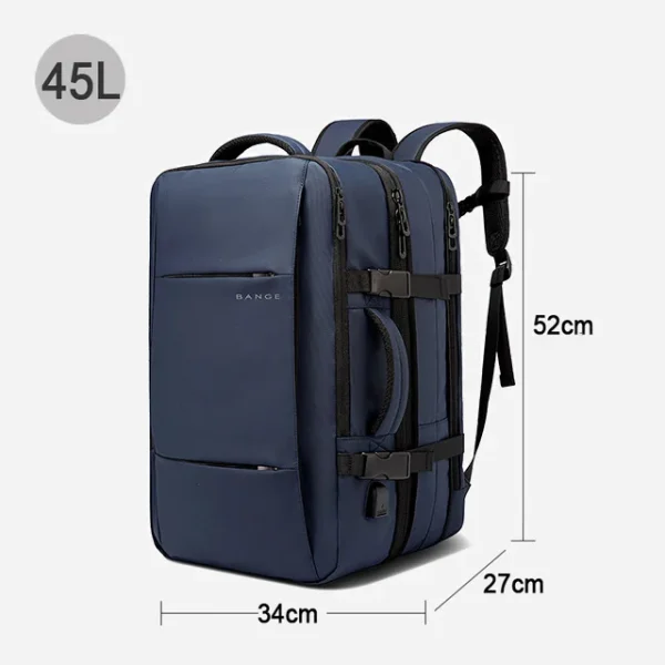 BANGE Expandable Men's Backpack Waterproof 17.3 in Laptop Backpack Man Large Capacity Hiking Travel Bag Male Backpacks for Men - Image 13