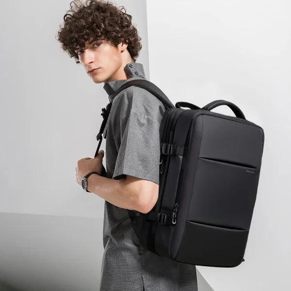 BANGE Expandable Men's Backpack Waterproof 17.3 in Laptop Backpack Man Large Capacity Hiking Travel Bag Male Backpacks for Men - Image 6