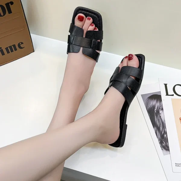 Summer Slipper Women Shoes Ladies High Quality Slides Sandals Womens Shoes New Fashion Design Beach Flat Shoes Female Slippers - Image 5