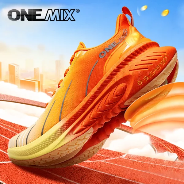ONEMIX New Cushioning Running Shoes For Men Suitable Heavy Runners Lace Up Sports Women Non-slip Outdoor Athletic Male Sneakers - Image 3