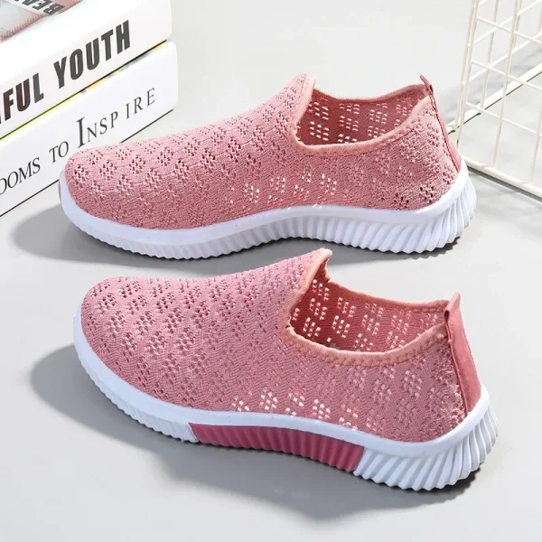 New Fashion Mesh Shoes Women Shoes Mesh Sports Shoes Breathable Flats Soft Sole Casual Sneakers 2024 - Image 9