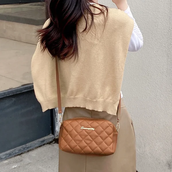 2023 Tassel Small Messenger Bag For Women Trend Lingge Embroidery Camera Female Shoulder Bag Fashion Chain Ladies Crossbody Bags - Image 3