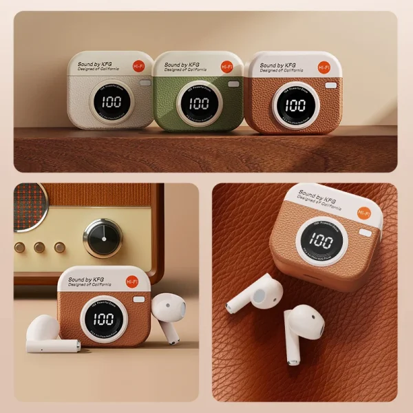 2025 New TWS Wireless Earphones with 5.4 Bluetooth 36 Hours Play Back Sport Earbuds with LED Display Headphones and Built-in Mic - Image 3