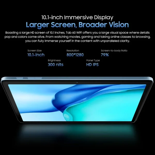 2025 New Blackview Tab 60 WIFI Tablet 10.1Inch IPS Display Widevine L1 Android 14 5100mAh Battery 12GB(4+8Expand) 128GB PC Pad - Image 4