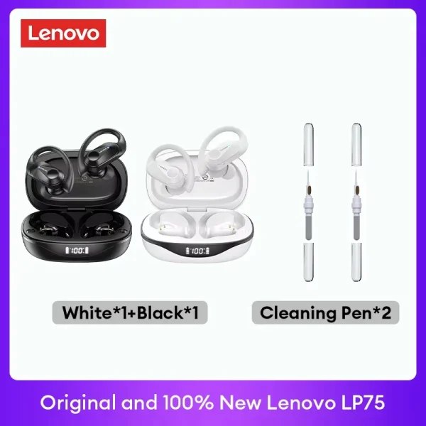 Original Lenovo LP75 TWS Bluetooth V5.3 Headphones Wireless LED Digital Display Earphones Noise Reduction Waterproof Headset New - Image 9