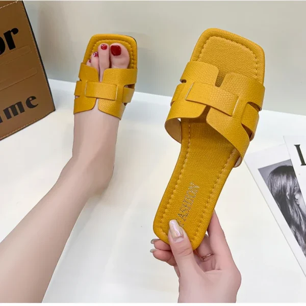 Summer Slipper Women Shoes Ladies High Quality Slides Sandals Womens Shoes New Fashion Design Beach Flat Shoes Female Slippers - Image 4